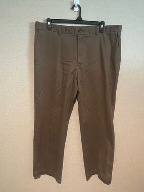 Covington Men's 40X30 Brown Straight Fit Dress Pants